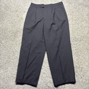 Fezza Andrew Fezza Pleated Dress Slacks Mens 32x30 Blue Wool Blend‎ Pants